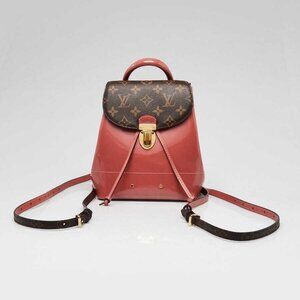 Louis Vuitton Monogram Coated Canvas and Rose Vernis Hot Springs Backpack Bag